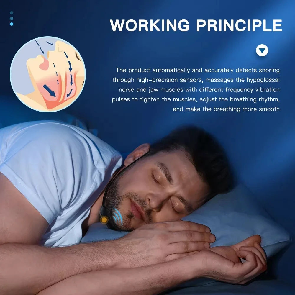 Smart EMS Anti-Snoring Sleep Aid Device