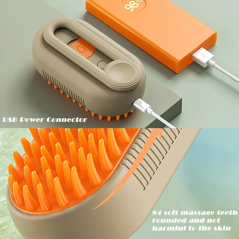 SteamPaw™ – The Revolutionary 3-in-1 Cat Grooming Brush