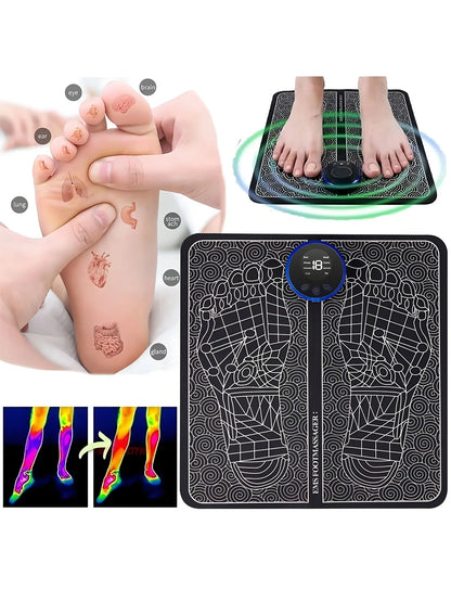 Rechargeable EMS Electric Foot Massager Pad