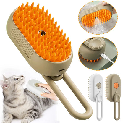 SteamPaw™ – The Revolutionary 3-in-1 Cat Grooming Brush