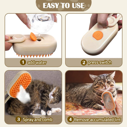 SteamPaw™ – The Revolutionary 3-in-1 Cat Grooming Brush