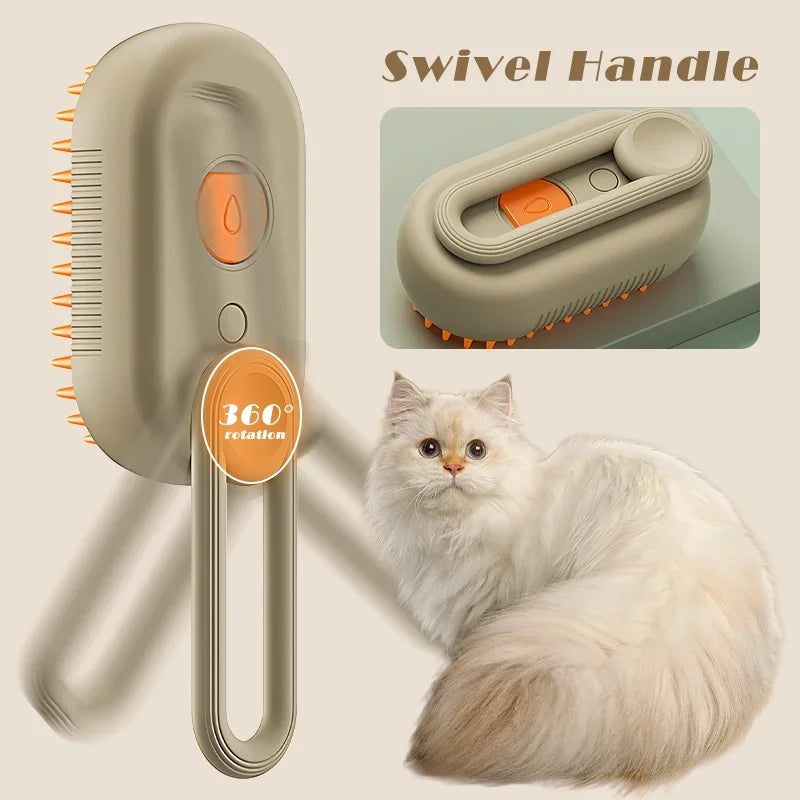 SteamPaw™ – The Revolutionary 3-in-1 Cat Grooming Brush
