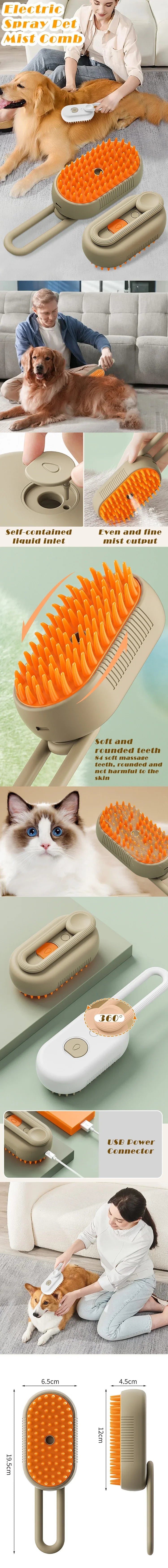 SteamPaw™ – The Revolutionary 3-in-1 Cat Grooming Brush