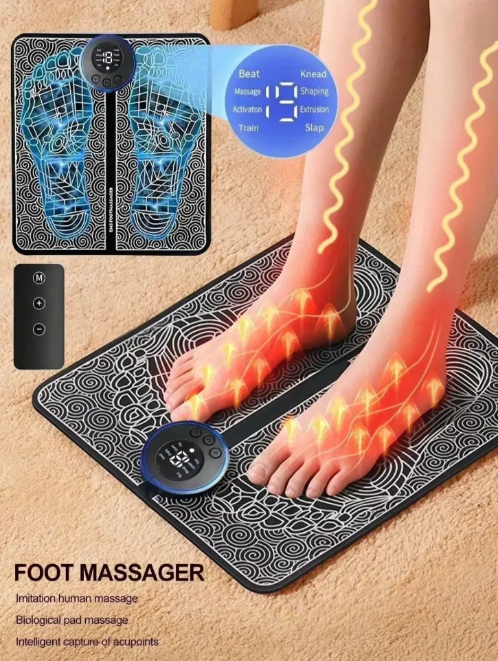 Rechargeable EMS Electric Foot Massager Pad